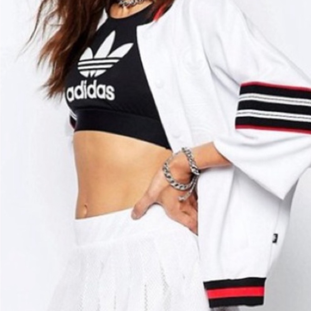 Adidas Women’s Black Trefoil Crop Top